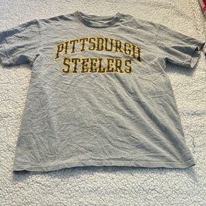 NFL Pittsburgh Steelers Gray and Yellow Short Sleeve Tee
